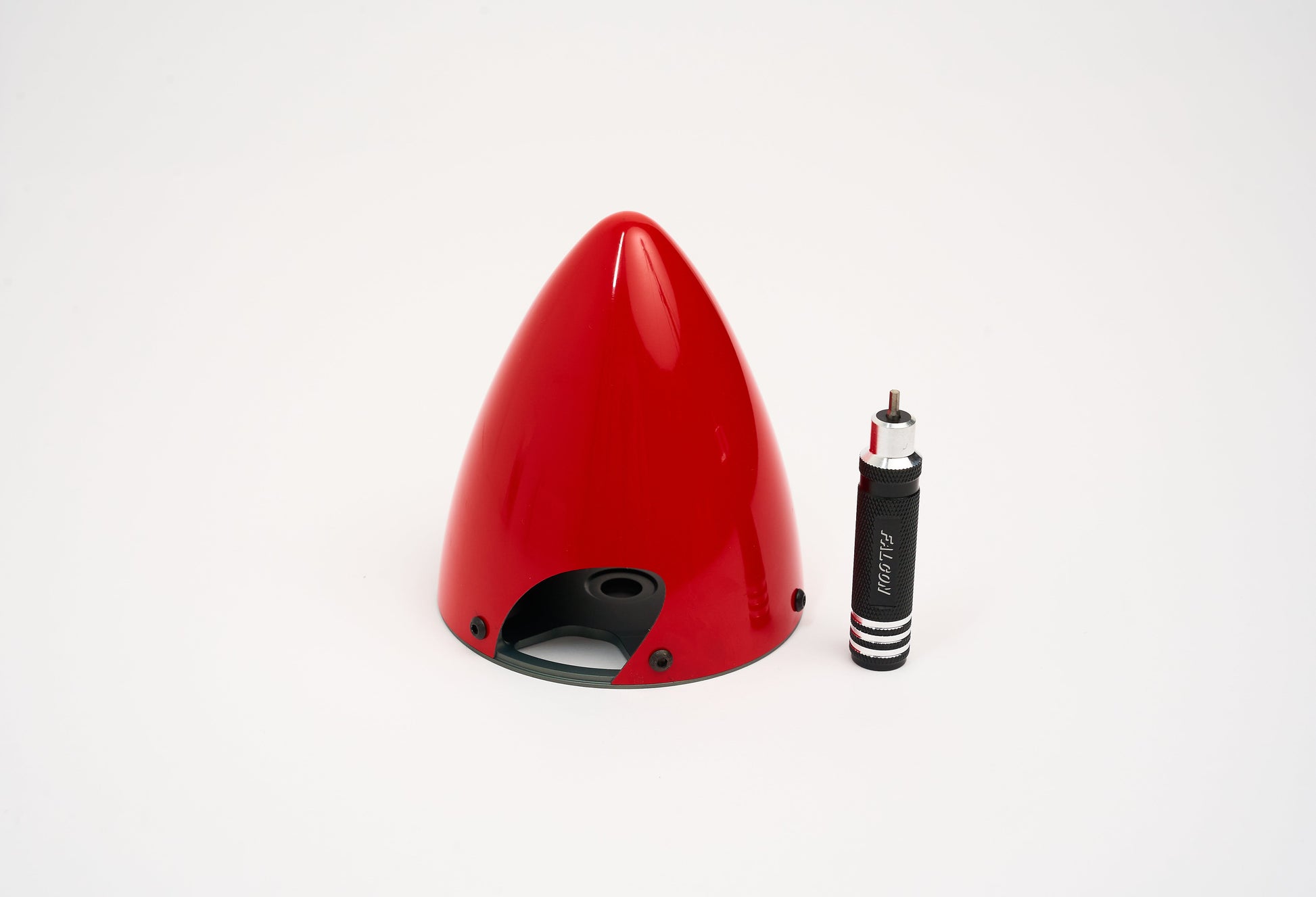 3.5-inch Falcon spinner for gas-powered RC plane propellers, precision-designed for smooth performance