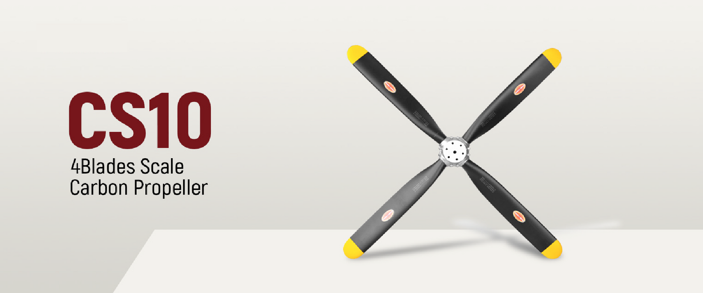 Moki 250 - 28x18 Falcon CS10 4 blade Propeller Carbon (Petrol)