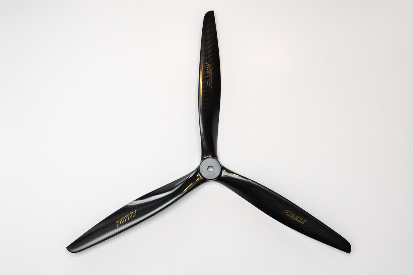 Falcon three-blade carbon propeller C3E II, designed for electric-powered RC planes, offering high performance and durability.