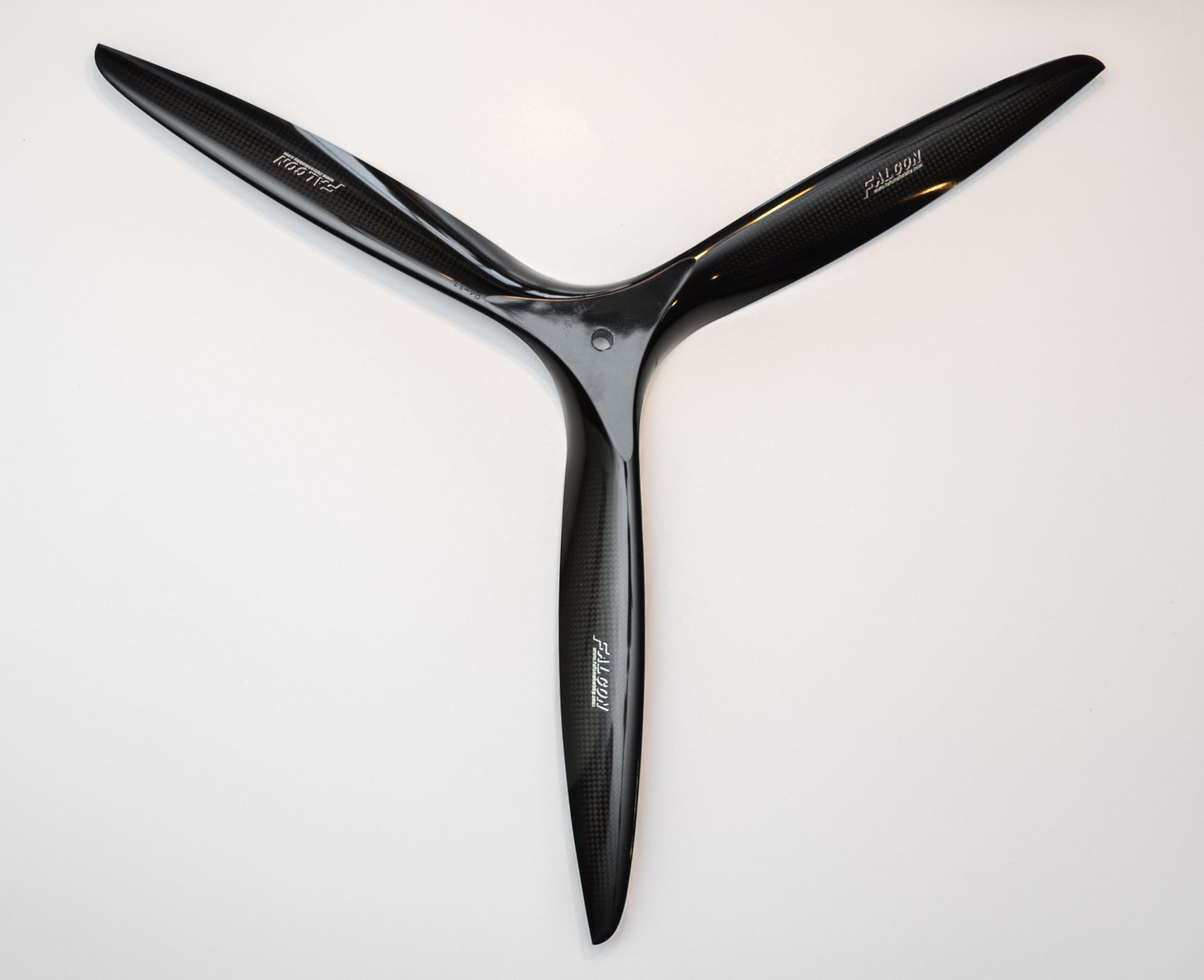 Falcon three-blade carbon propeller C3D, designed for petrol-powered RC planes, offering exceptional performance and durability