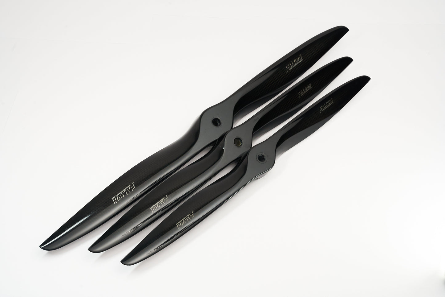 Falcon two-blade sports carbon fiber propeller for petrol engines, designed for high-performance RC planes