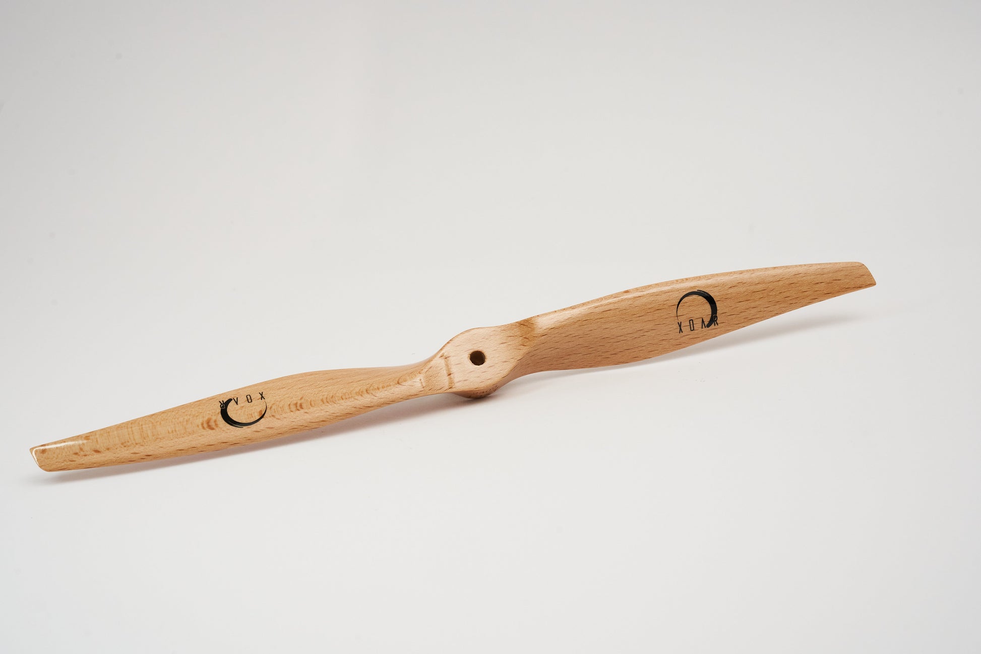 Xoar two-blade sports beechwood propeller for electric-powered RC planes, designed for high performance and durability