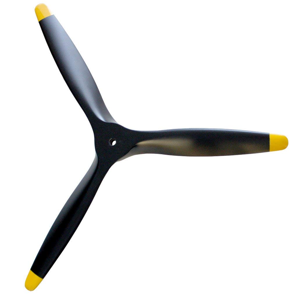 22x10 Xoar Three Blade WWII Beechwood Propeller Precision Pair CW & CCW (Petrol)